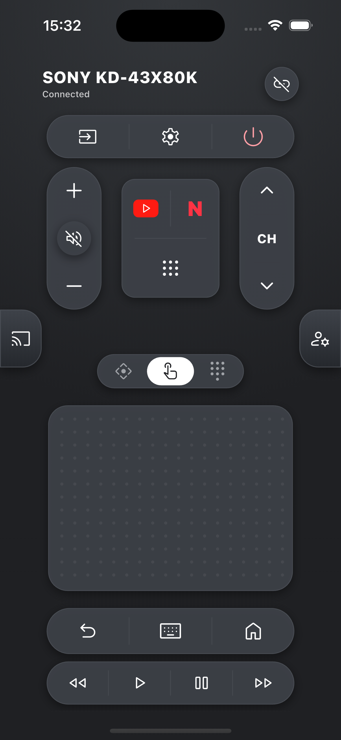 9Remote app remote control screen